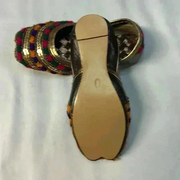 Traditional Afghani Slippers/Jutti shoes /party shoes  - Size 4 - Picture 7 of 12